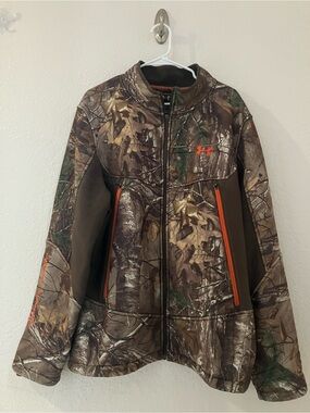 Under Armour Men's Size 2XL Jacket UA Storm Realtree Camo Full Zip Hood
